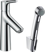 Hansgrohe Talis S, umývadlová batéria s výpustom Push-Open a ručnou bidetovou sprškou, chrómová, HAN-72290000