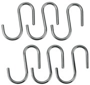 Závesné háčiky z pochrómovanej ocele v striebornej farbe v súprave 6 ks Lonardo – Metaltex