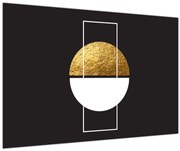 Obraz - Abstrakcia zlatá a čierna N⁰1 (90x60 cm)