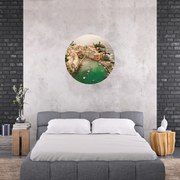 PIPPER. Textilná kruhová nálepka na stenu "Cinque Terre - Italy" Veľkosť: 60 cm