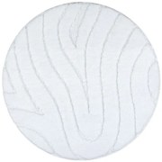 Kúpeľňový koberček SUPREME WAVES vlny, biely kruh