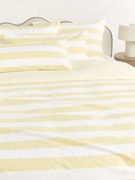 Pruhovaná obojstranná obliečka na paplón z bavlny Lorena