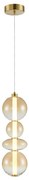 Závesné svietidlo Daphne, 4x medové sklenené tienidlo, g