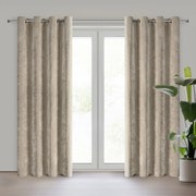 ZÁVES NA KRÚŽKOCH NILO 140X250 CM SVETLOHNEDÁ