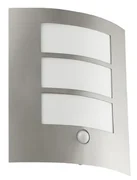 Eglo 88142 - Senzorové vonkajšie nástenné svietidlo CITY 1xE27/15W/230V IP44 EG88142