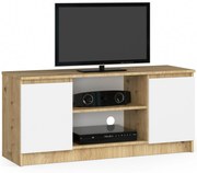 TV stolík Kapono (dub artisan + biela). Vlastná spoľahlivá doprava až k Vám domov. 1070712