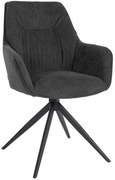 Jedálenská stolička Jules - látka - Tmavo sivá