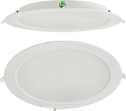 BERGE Okrúhly LED panel zapustený - biely - 24W - PC - neutrálna biela