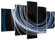 Obraz modrých liniek (150x105 cm)