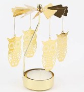 DECOLED Anjelské zvonenie, 8 x 13 cm, sovy, zlatá