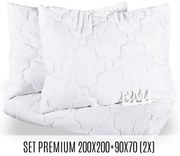 Set manželskej prikrývky a vankúšov Premium 200x200 + 90x70 (2x) EMI