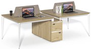 Kancelárska zostava pre 4 osoby Houseland Profit Max 05 2612 dub/biela
