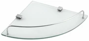 AQUALINE RB115 Rumba sklenená rohová polica 25 x 4,2 x 25 cm, číre sklo