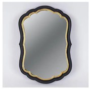 Nástenné zrkadlo 34,5x23,2 cm čierna/zlatá