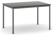 Jedálenský stôl, 1200 x 800 mm, tmavo sivá podnož, wenge
