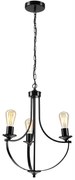 Luster na reťazi GINA 3xE27/60W/230V čierna