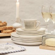 Šedo-zelený keramický jedálenský tanier Groa - Ø 26 * 2 cm