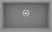 Deante Corda, granitový drez pod dosku 800x500x204 mm, 3,5" + priestorovo úsporný sifón, 1-komorový, šedá, ZQA_S10D
