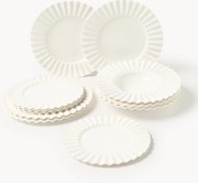 Porcelánová súprava riadu's reliéfnym vzorom Antonin, 4 osoby, 12 ks