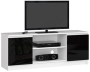 TV stolík Dariel  (biela + čierny lesk). Akcia -21%. Vlastná spoľahlivá doprava až k Vám domov. 1069770