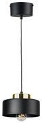 Závesný luster na lanku IGNIA 1xE27/60W/230V čierna/zlatá