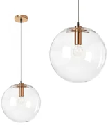 Toolight - Závesné sklenené stropné svietidlo Lassi 20 cm 1xE27, Ružové zlato, OSW-00130