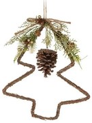 Závesná vianočná dekorácia Woody Tree, 34 x 34 x 7 cm