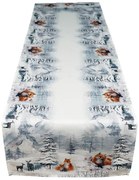 Obrus líšky v zimnom lese 40x140 cm