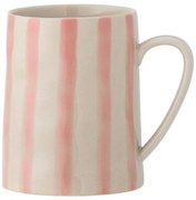 Bielo-ružový hrnček z kameniny 440 ml Begonia – Bloomingville