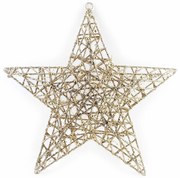 LED vánoční závěsná hvězda SANTA LILA I 45 cm růžovo-zlatá