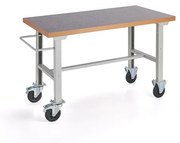 Dielenský stôl s kolieskami SOLID, 1500x800 mm, vinyl