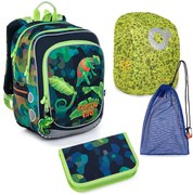 Veľká školská súprava Topgal ENDY 22055 B - batoh + peračník + vrecko na prezuvky + pláštenka na batoh