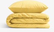 Goldea bavlnené posteľné obliečky - žlté 140 x 200 a 70 x 90 cm