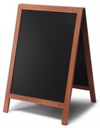 Drevené áčko s kriedovou tabuľou 55 x 85 cm, svetlo hnedá