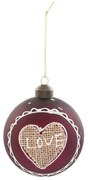 Vianočná ozdoba Love - Ø 8 cm - sada 4ks