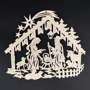 AMADEA Drevená ozdoba betlehem 20 cm