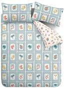 Modré obliečky na jednolôžko 135x200 cm Riviera Tiles – Catherine Lansfield