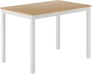 Dekorstudio Jedálenský stôl SCANDI 110×70 – prírodný dub / biela konštrukcia