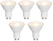Set van 5 GU10 50mm LED lampen helder 7.5W 800 lm 3000K