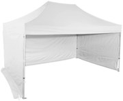 Rozkladací stan 3x4,5m - hliníkový hexagon, Biela