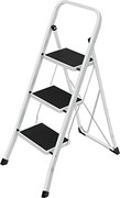 3-stupňový rebrík skladací, záťaž 150 kg, biely