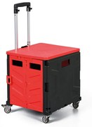 Skladací nákupný vozík 35L, nosnosť 30 kg, 4 otočné kolieska