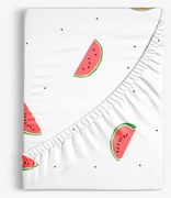 Goldea bavlnená napínacia plachta - melóny 140 x 200 cm