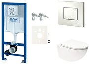 Cenovo zvýhodnený závesný WC set GROHE do ľahkých stien / predstenová montáž + WC SAT Infinitio SIKOGRSINF2S