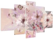 Obraz - Umelecká koláž s motýľmi (150x105 cm)