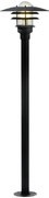 Nordlux Čierny záhradný stĺpik Lønstrup 32 pre žiarovku E27 116cm 71428003