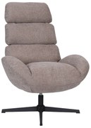 Otočné kreslo Cloud s vysokým operadlom, tmavo béžové