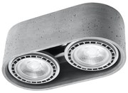 Stropné svietidlo Basic 2, 1x betónové tienidlo