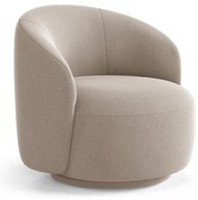 Svetlohnedé otočné ženilkové kreslo Letizia – Micadoni