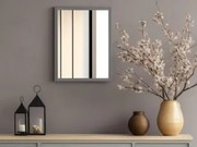 Nástenné zrkadlo Nadine 34x45 cm, šedé, perlový dekor%